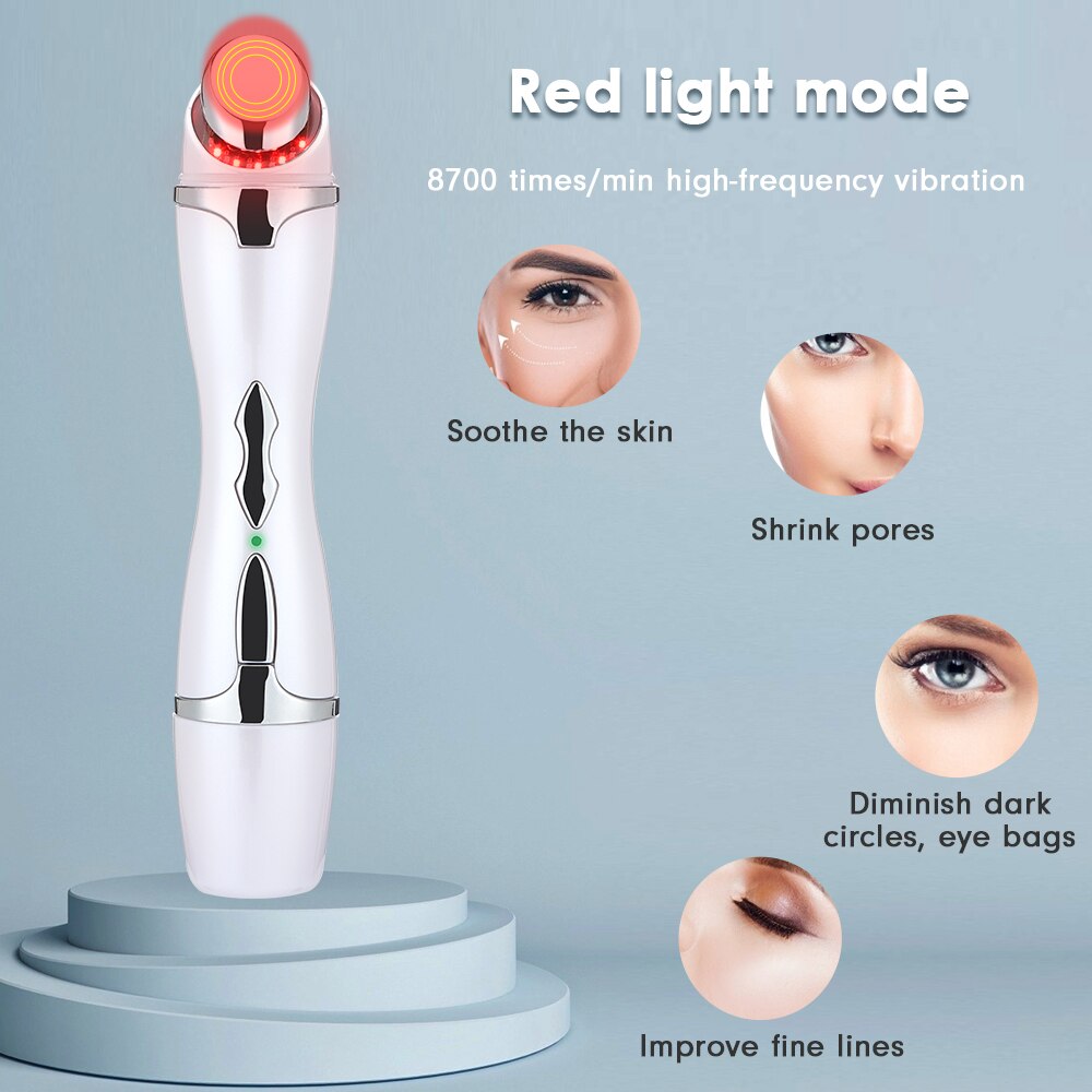 Ipl Eye Beauty Apparaat Verwarming Huidverjonging Apparaat Rood Blauw Massage Eye Massager Anti Rimpel Anti Aging Facial Massage