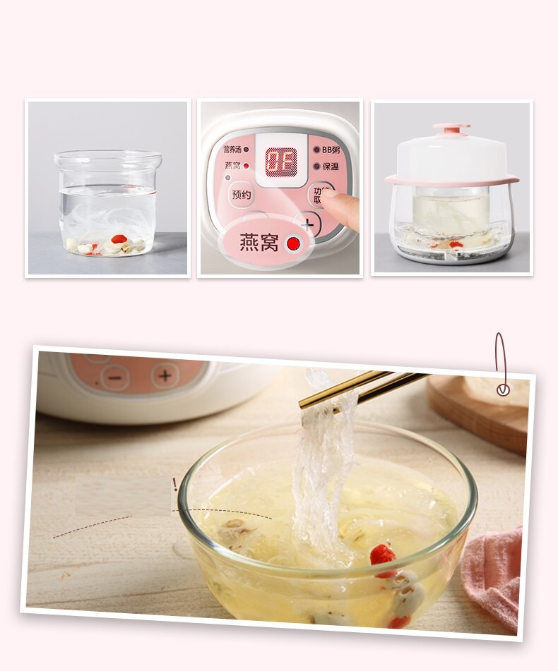 220V Mini Portable Electric Stewing Pot Automatic Ceramic Multi Cooker Electric Rice Cooker EU/AU/UK/US