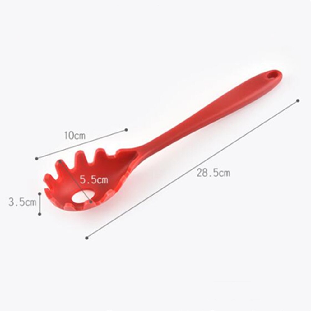 Cuchara de silicona multifuncional para servir Pasta de espagueti, tenedor con filtro, accesorios de cocina, tenedor de espaguetis, pinzas