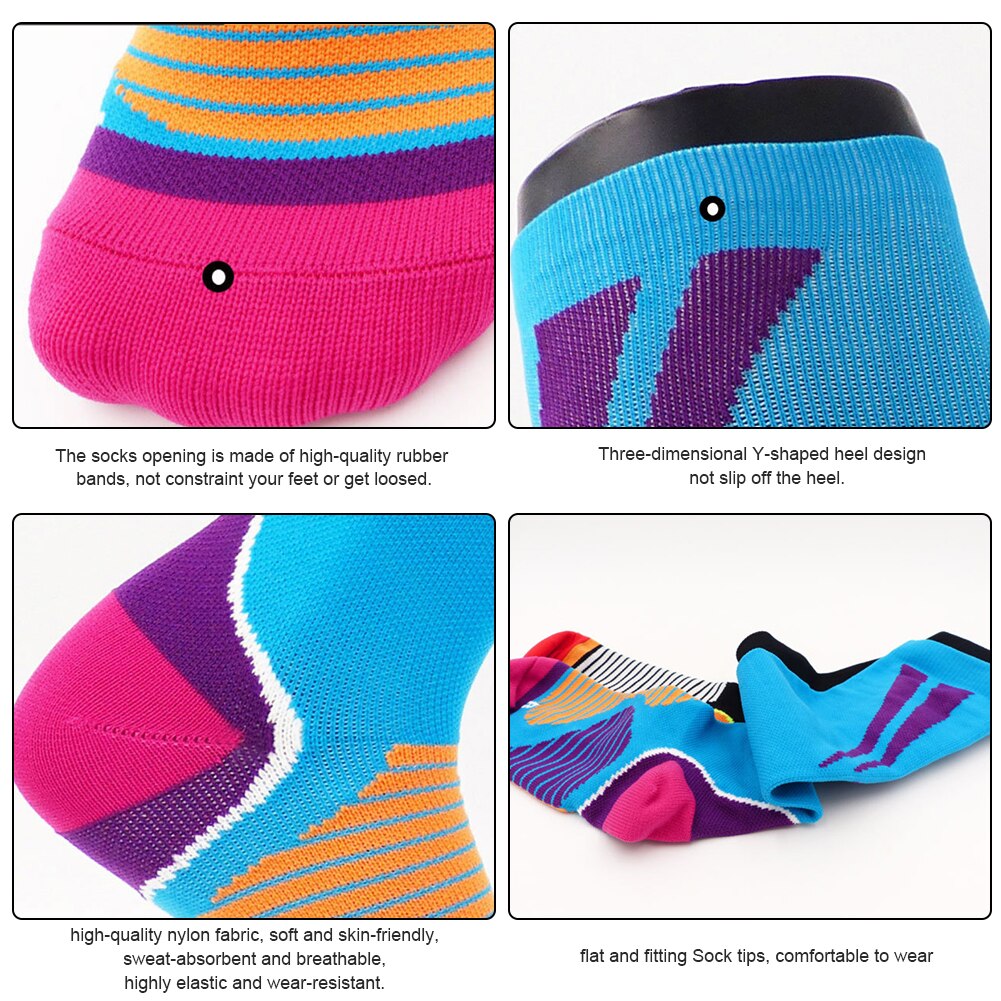 Chaussettes de Compression pour hommes, Absorption des chocs, bas de sport respirant sans couture pour Marathon cyclisme