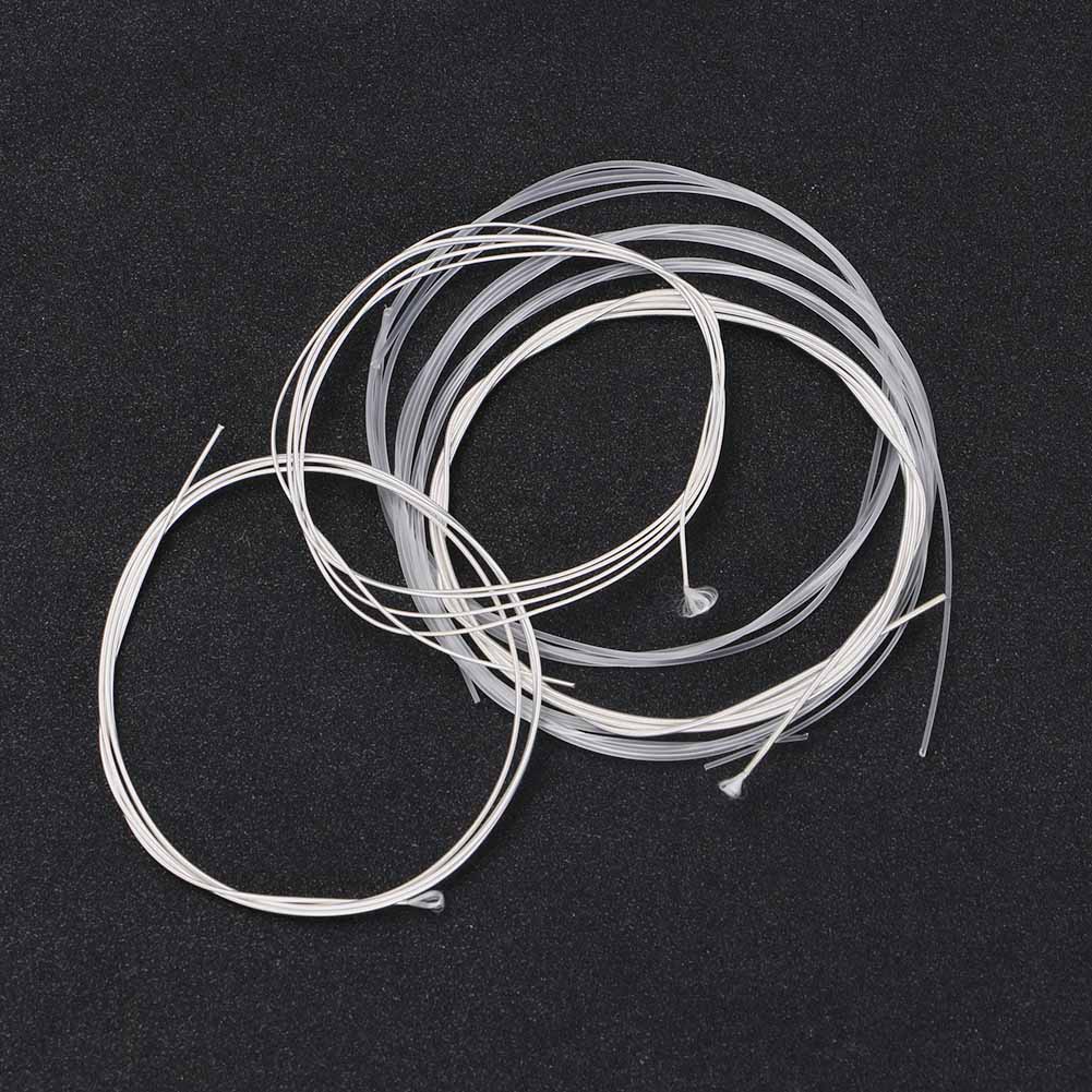 Acoustic Guitar 6 pcs/set steel Strings Gauge Set of Wooden guitar Guitar Strings Classical silver plating color