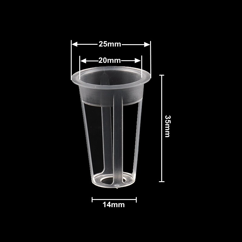 100pcs Net Pot Garden Vegetable Soilless Grow Hydroponic Basket Multi-Size Aeroponics Plastic Planting Mesh Pot: S20-35