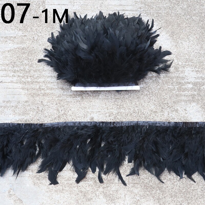 Ruban de plumes doux sans perte, 1m, 20 couleurs, bricolage artisanat jupe robe vêtements chaussures décoration couture bijoux accessoires: 7