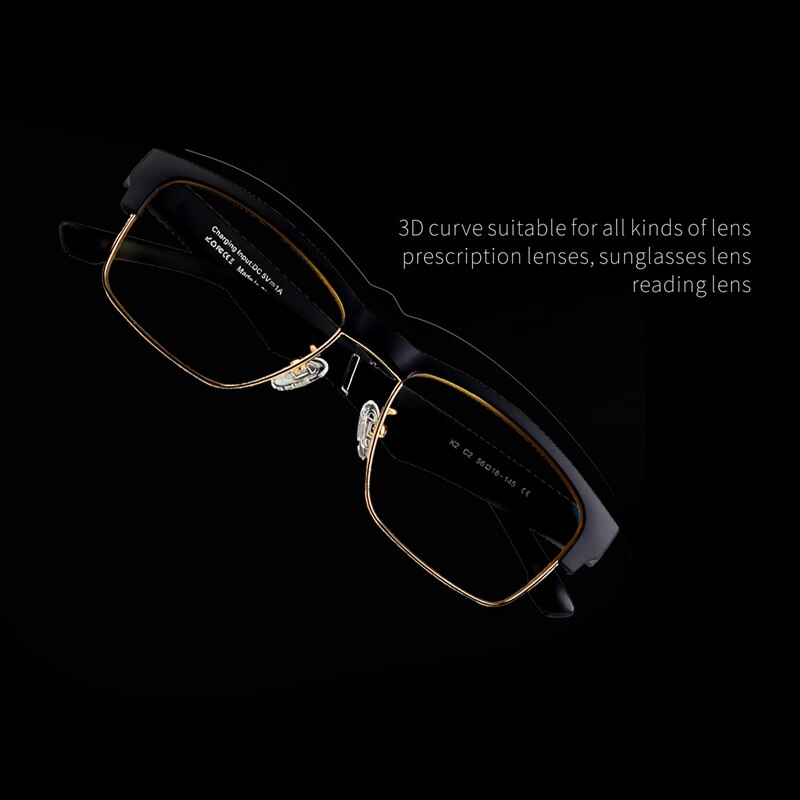 RISE-K2 Smart Glasses Wireless Bluetooth Hands-Free Calling o Open Ear Anti-Blue Light Lenses Glasses