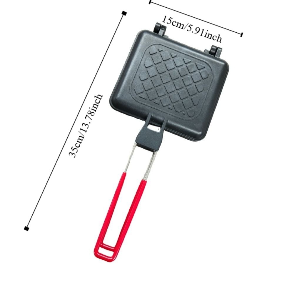 Double-Sided Outdoor Folding Sandwich Grill Pan Heat-resistant Non-Stick Sandwich Maker Detachable Bread Heating Pan Pancake