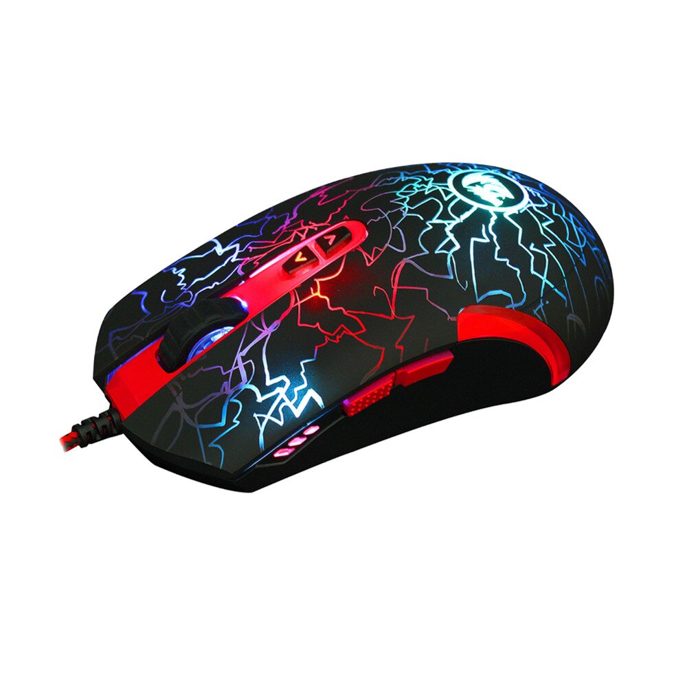 Redragon M701 Lavawolf 6400DPI Optical Gaming Mouse 7 Programmable Buttons LED Gaming Mouse