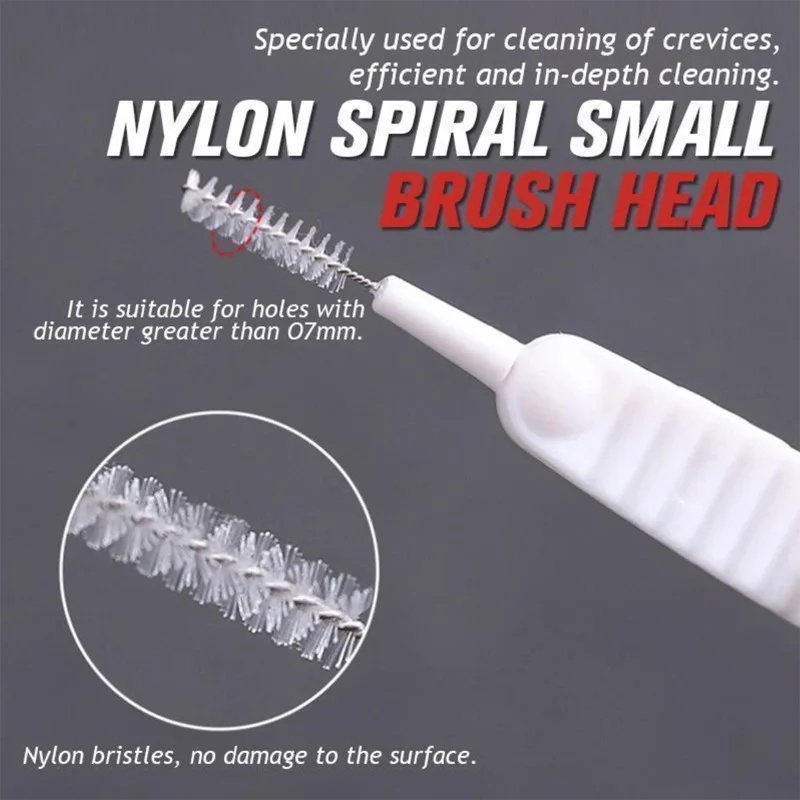 10-500 Uds cepillo de limpieza de ducha baño Micro cepillo de nailon boquilla herramientas de limpieza antibloqueo accesorios de baño