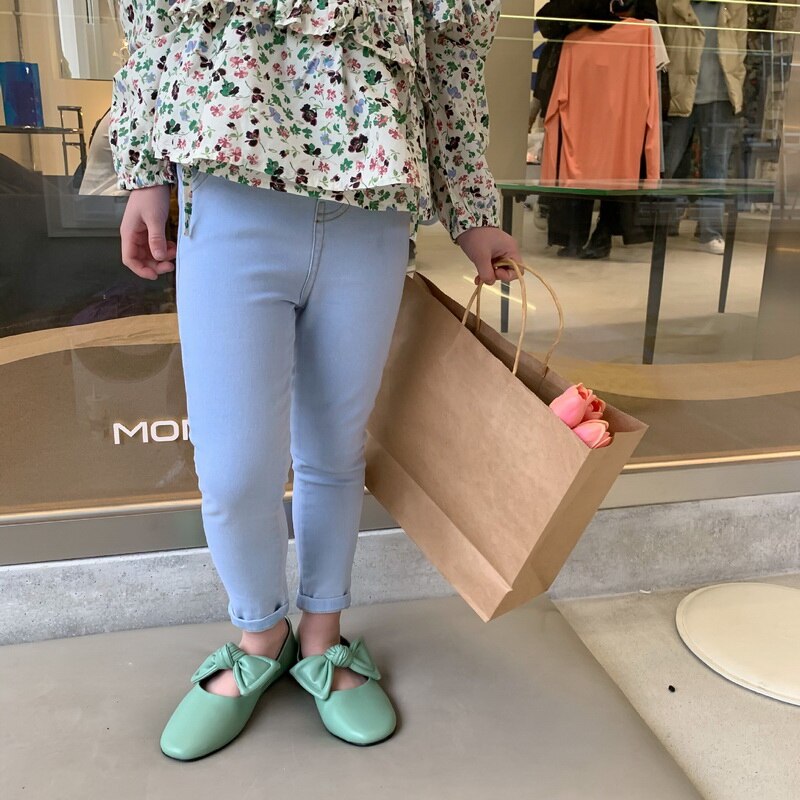 Pantalones vaqueros de estilo coreano para adolescentes y niñas, Jeans ajustados de cintura elástica, ropa para niños E212, novedad de primavera