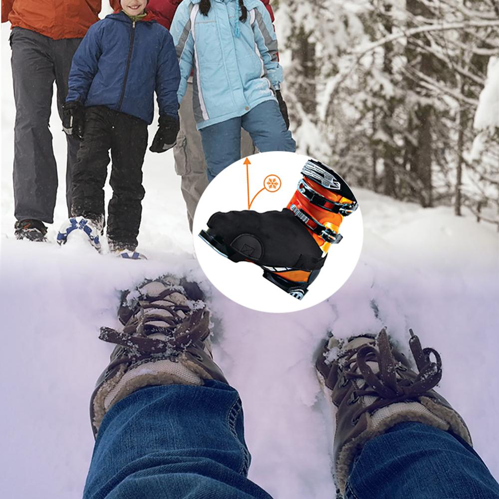 A Pair of Warm Protective Cover Ski Boot Anti-freezing Lightweight Half Palm Compact Easy to Carry and Reusable