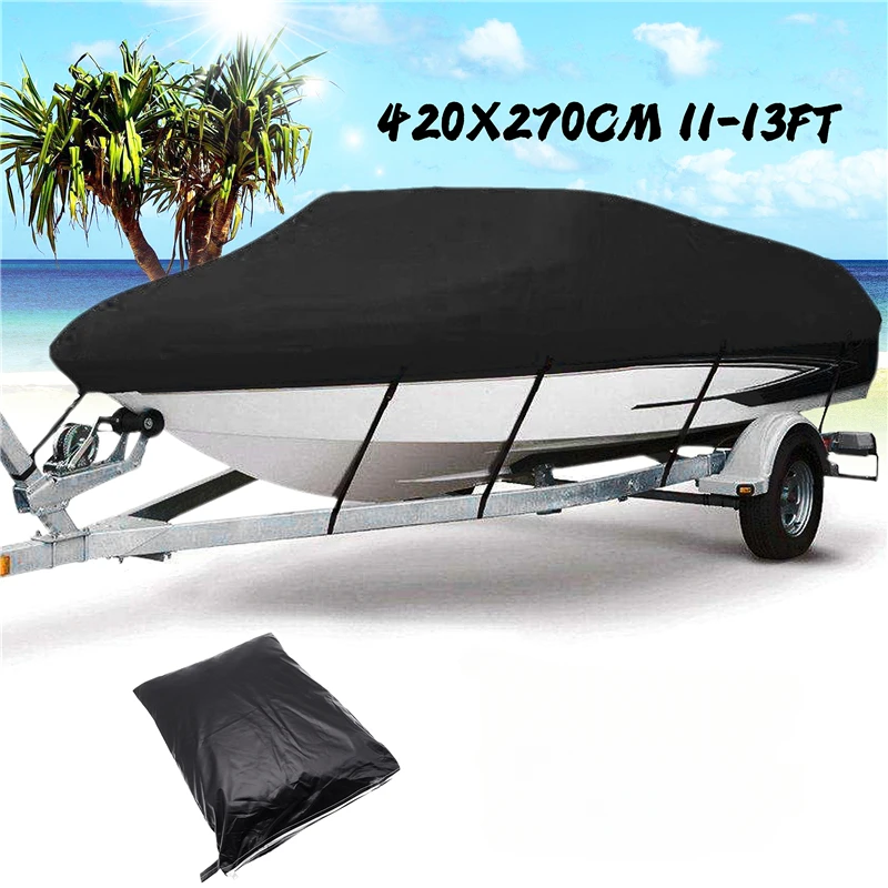 Yacht Boot Cover 11- 22FT Barco Boot Cover Anti-Uv Waterdichte Heavy Duty 210D Marine Trailerable Canvas Boot Accessoires: legergroen
