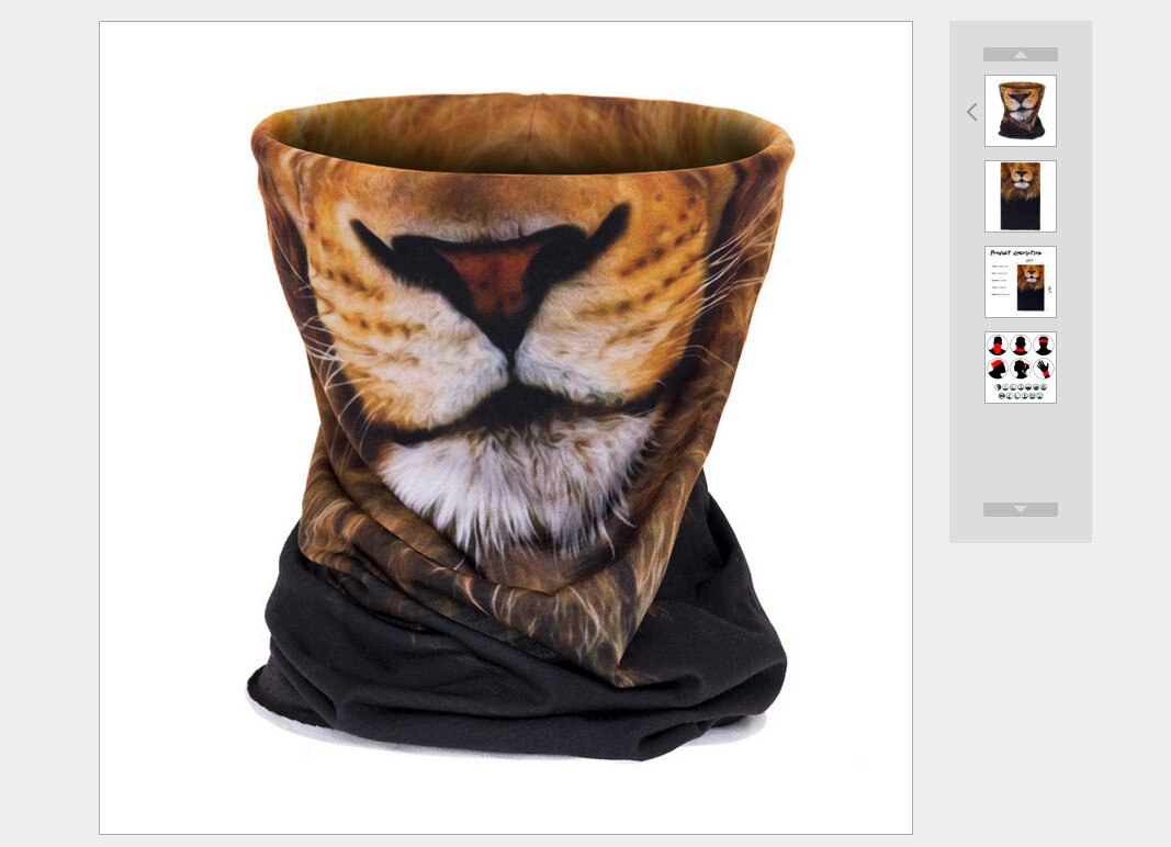 3D Printed Multi Scarf Men Face Mask Biker Balaclava Neck Tube Snood Scarf Face Mask Warmer Bandana: C