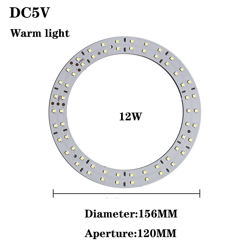 1 ST LED Chips DC5V Dimbare Lichtkaart 5730SMD Enkele/Drie Kleur LED lichtbron 10 W/12 W Met USB Dimmer Controller 1.5 m lijn: Goud