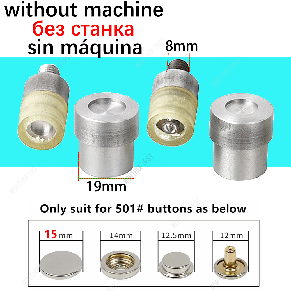 Hand Punch Press Machine Metal Mold For Snap Buttons Double Cap Rivets Eyelet Grommet Tools Dies Leathercraft Sewing Accessorie