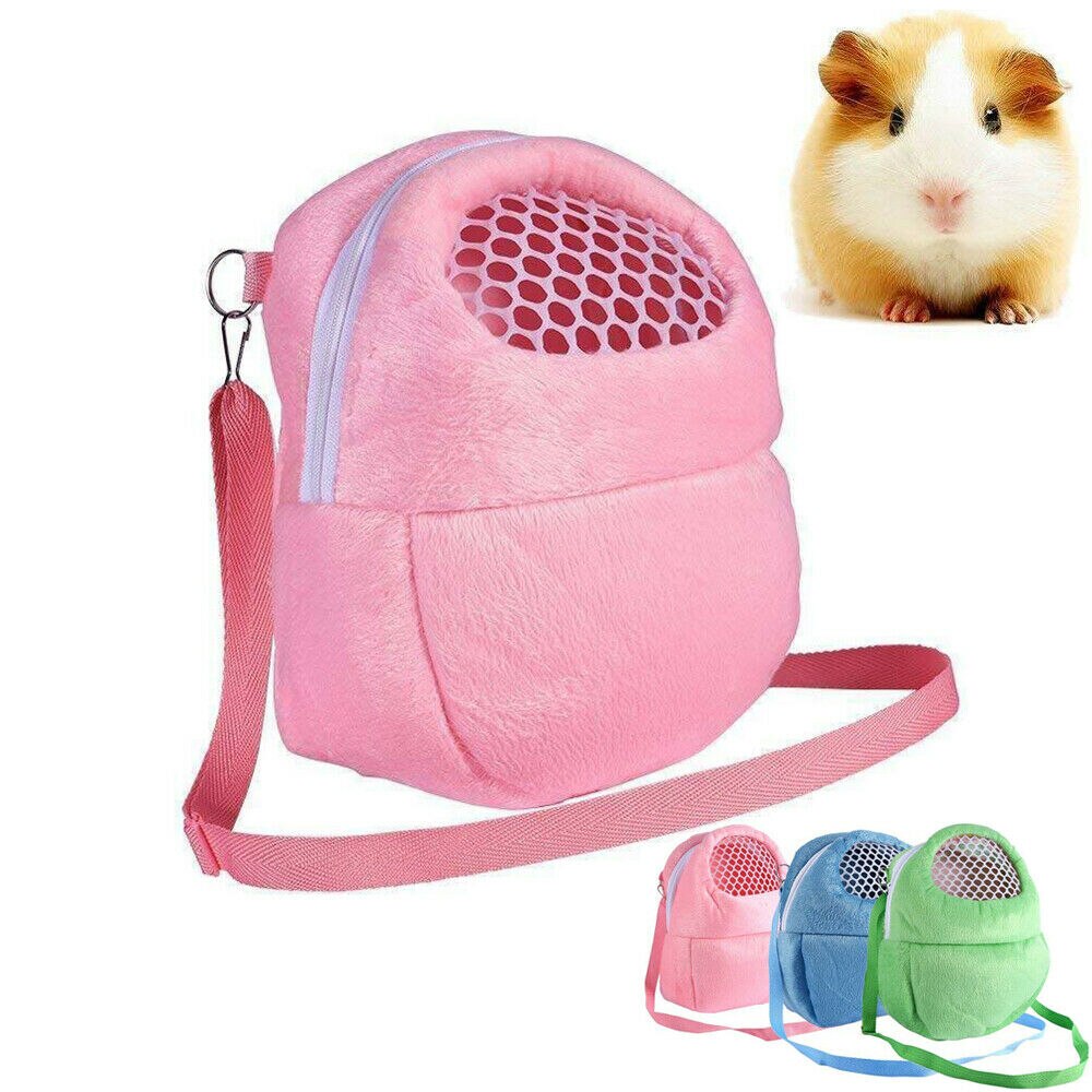 Pequeno animal de estimação portador hamster chinchila portátil respirável viagem quente sacos porquinho da índia transportar bolsa saco