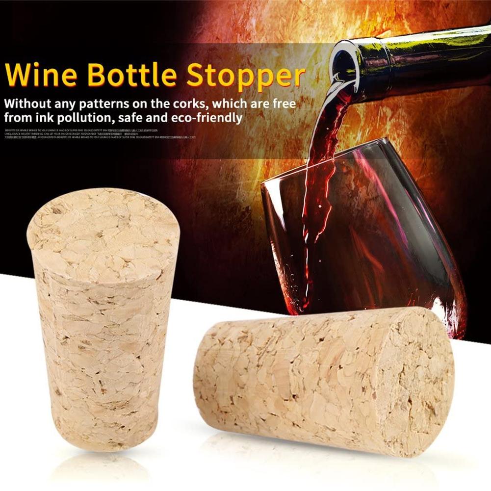 Blank Wine Corks Straight Corks Wine Stoppers Reusable Functional Portable Sealing Wine Bottle Stopper For Bottle 10 PCS