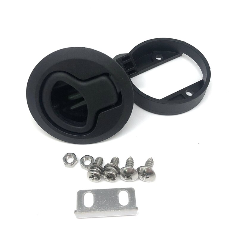 2 pièces noir 2 pouces chasse tirer claquement loquet pour bateau pont trappe 1/4 pouces Style de verrouillage de porte pour RV remorque bateau