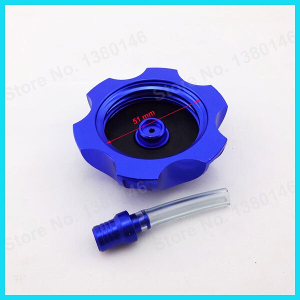 Blue Petrol Gas Fuel Tank Cap Cover + Vale Vent Breather Hose For 125 140 150cc Stomp Coolster SSR Pit Dirt Bike Motorcycle