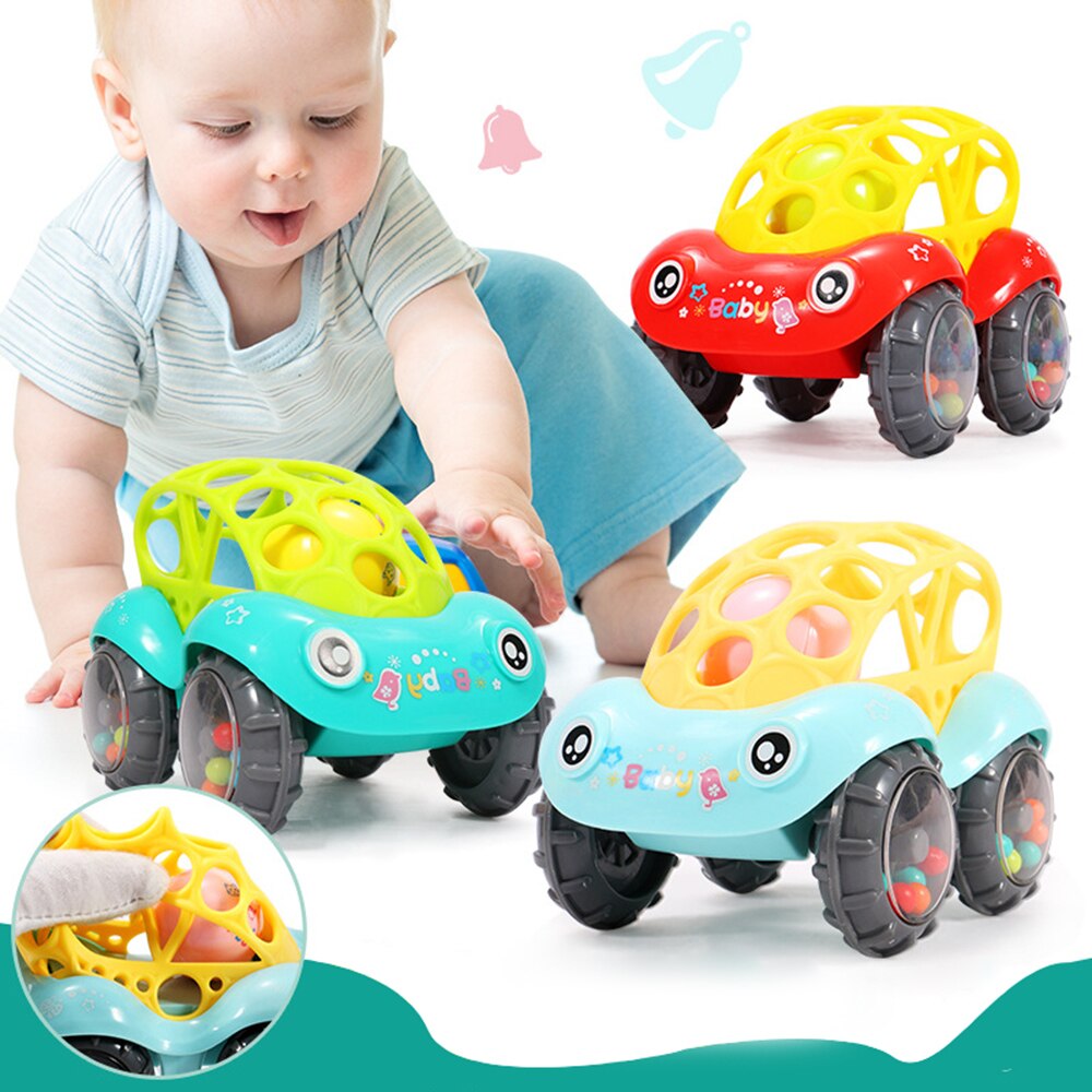 Baby Rattles Mobiles Non-toxic Plastic Colorful Music Handbell Grasping Gums Soft Teether Educational Toys For Newborn Baby