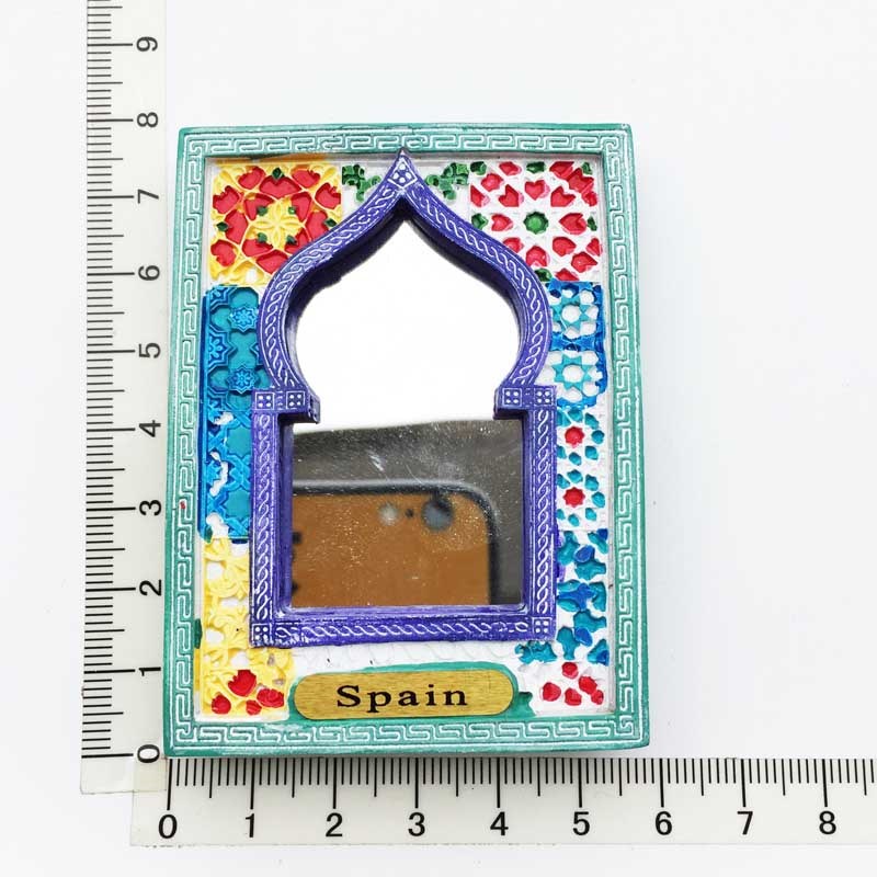 Spain Granada Fridge Magnet Oman Islamic Style Mirror Frame Magnetic Refrigerator Stickers for Home Decor Collection Ideas: Spain f
