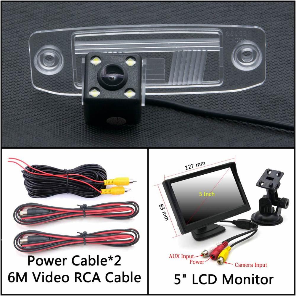 4 LED licht Sicherung Rückansicht Kamera Für KIA Sportage SL Sportage R Sorento Ceed Rio X-linie Auto parkplatz LCD Spiegel Monitor: Nocken hinzufügen 5 Zoll LCD