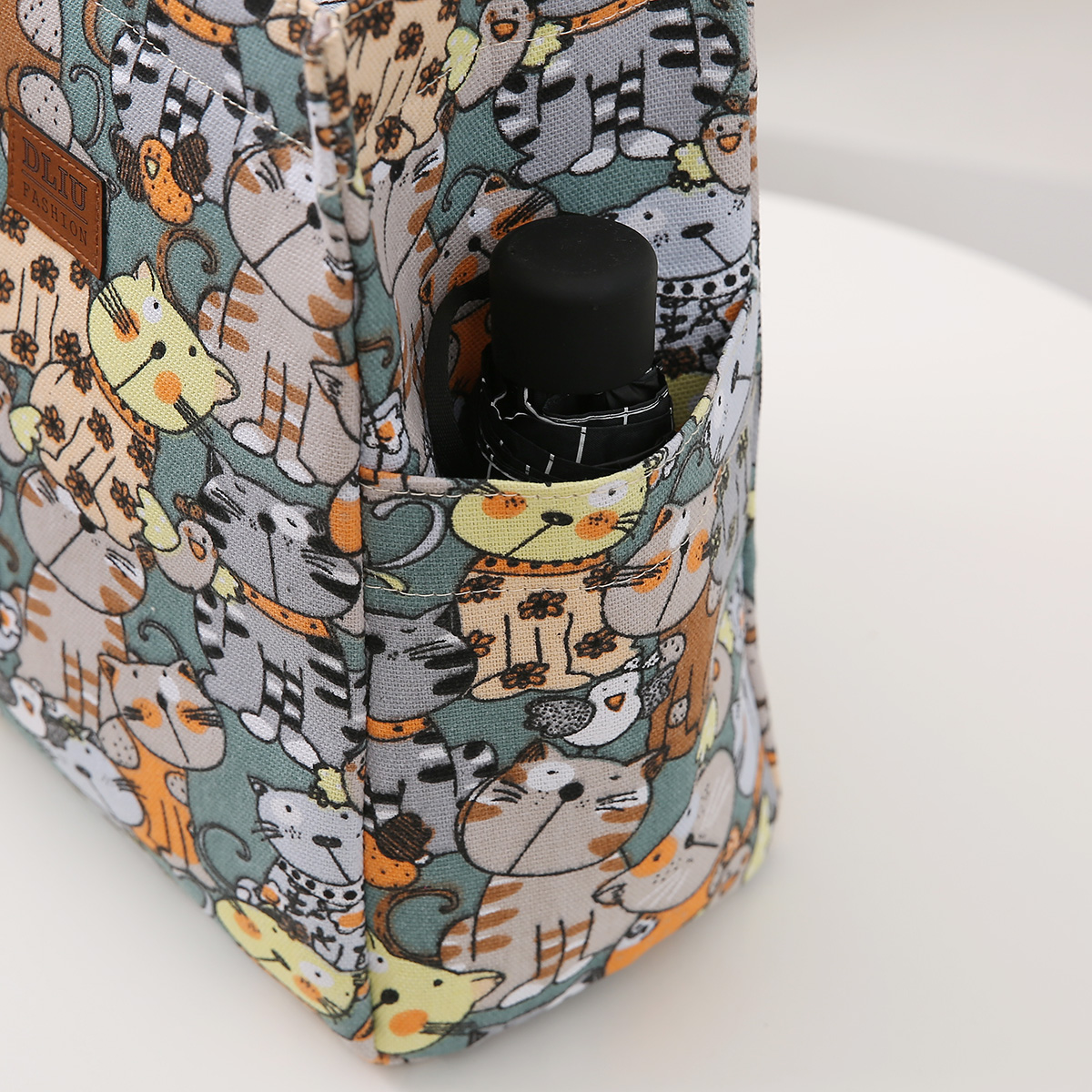 Bolsa de almuerzo con estampado de dibujos animados, bolsa Bento de lona portátil, bolso informal para mujer y bolso de mano para escuela, oficina, picnic
