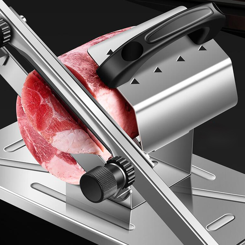 Stainless Steel Beef Herb Mutton Rolls Cutter Household Manual Lamb Slicer Frozen Meat Cutting Machine