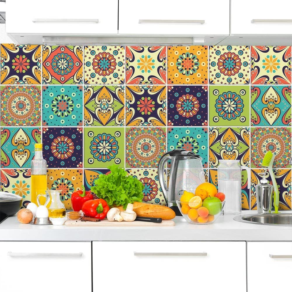 54 Stück Fliesenaufkleber 10x10 Cm – Selbstklebende Wandmosaike Für Bad & Küche, Schnell Verlegt & Rückstandslos Entfernbar