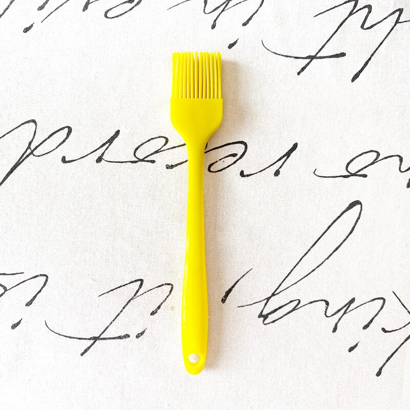 Päivitä pieni silikoninen leivinpelti leipä kokki leivonnainen öljy voi maaliharja grilliharja silikoni leivontagrilli työkalu: Keltainen