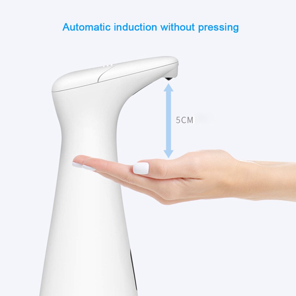 200ml hvide automatsæbe dispenser induktion sæbe dispenser til hjemmebadeværelse køkken berøringsfri hænder