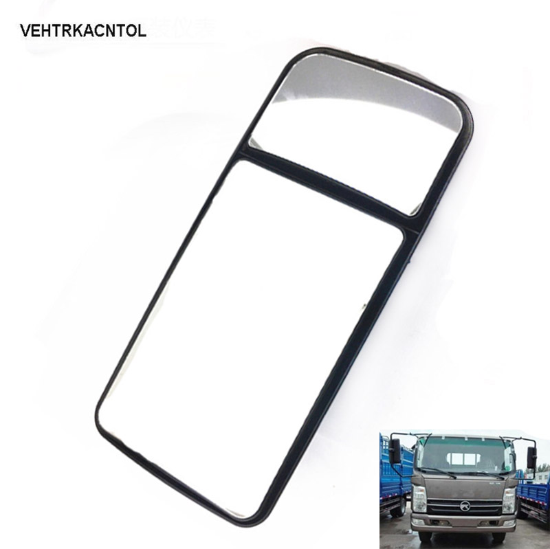 Vehtrkacntol 43 x 20cm bil lastbil forhjuls spejl sidespejl blind vinkel bakspejl dobbelt spejl