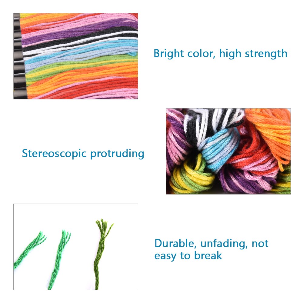 40/44/48PCS Multicolor DMC Embroidery Threads Floss 20 Mix Colors Sewing Skeins Craft DIY Embroidery Cross Stitch Thread Kit