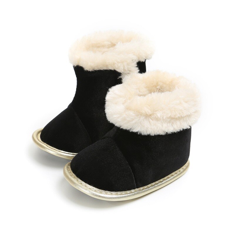Winter Warm Baby Laarzen Effen Bling Jongens Meisjes Schoenen Rusland Zuigelingen Warme Schoenen Faux Fur Meisjes Baby Booties Lederen baby bootsY13
