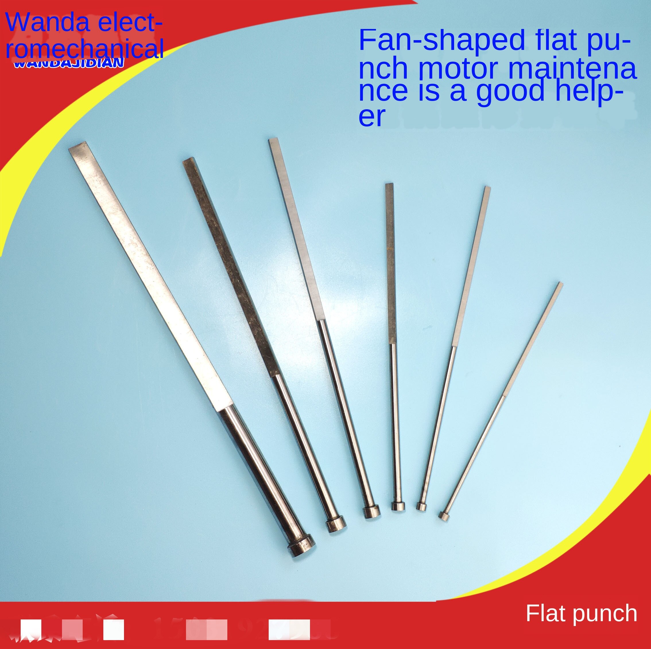 Round flat thimble sector punch line punching tool extended version groove cleaning tool maintenance motor tool