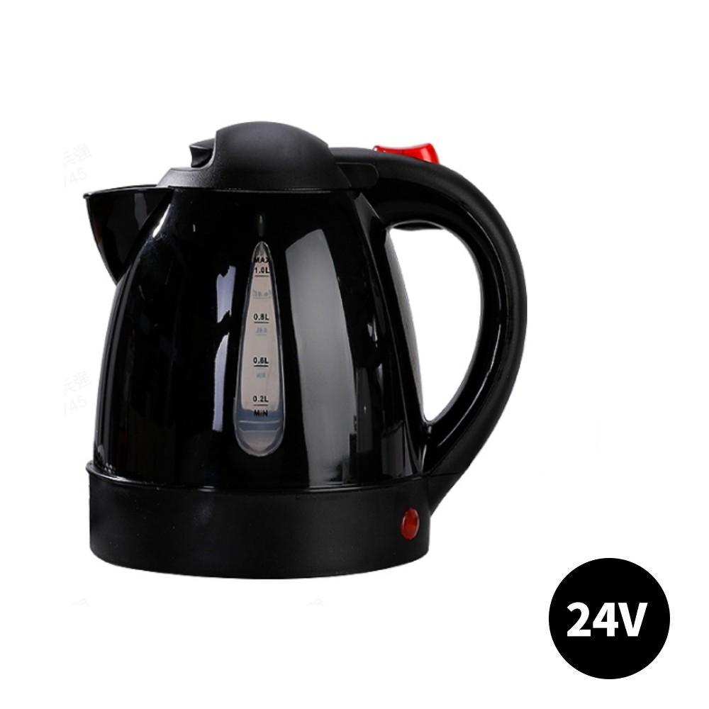 1000 ml- bils elkedel bil lastbil vandvarmer 250 w 12/24 v kaffekedel hurtigkogende til kaffe te drikkevarer til rejser hjem: Sølv