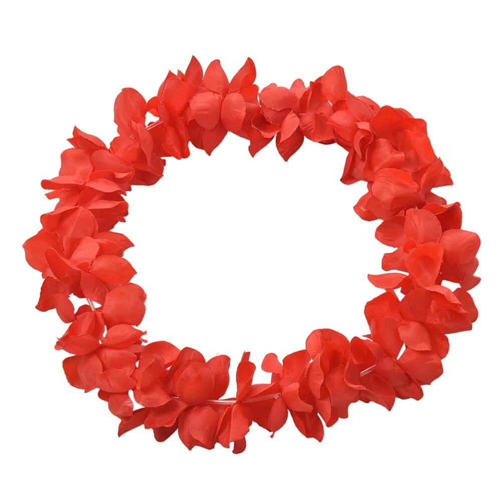 108 cm Flower garland Hawaiian Hula Cloth Garland necklace Party Beach Decor Home decor + Plastic: Red