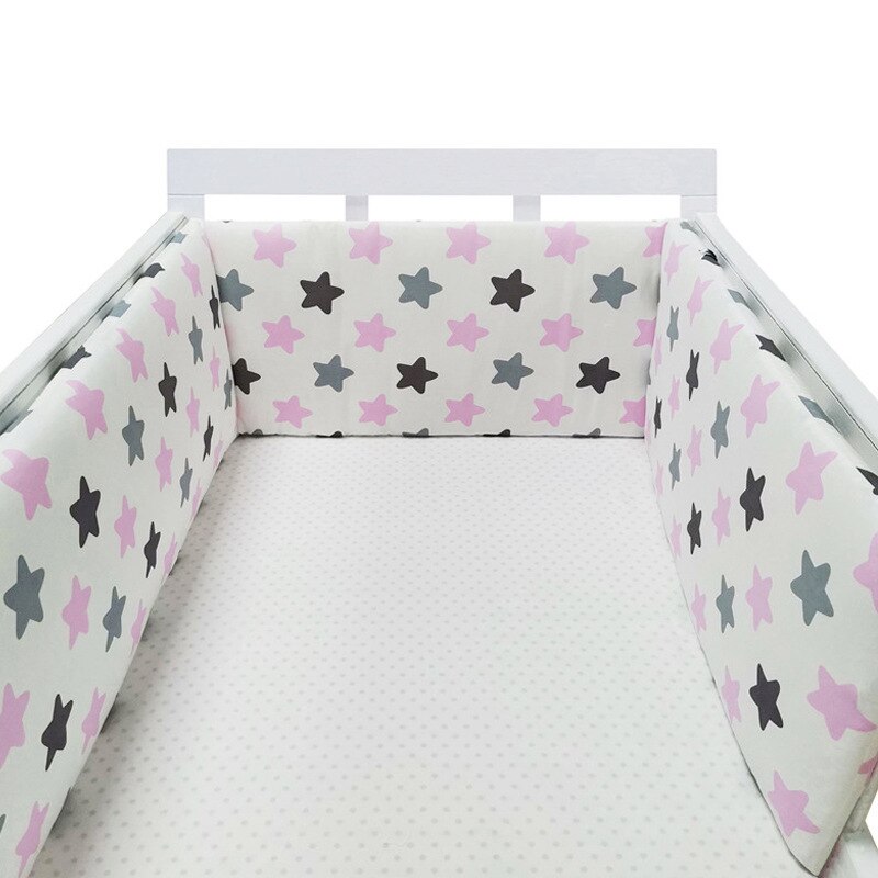 2M Crib Bumper Side Wieg Vier Seizoenen Universele Kinderen Fall-Proof Katoen Bed Omringd Door Katoen Wieg vangrail Geweven Wieg: D