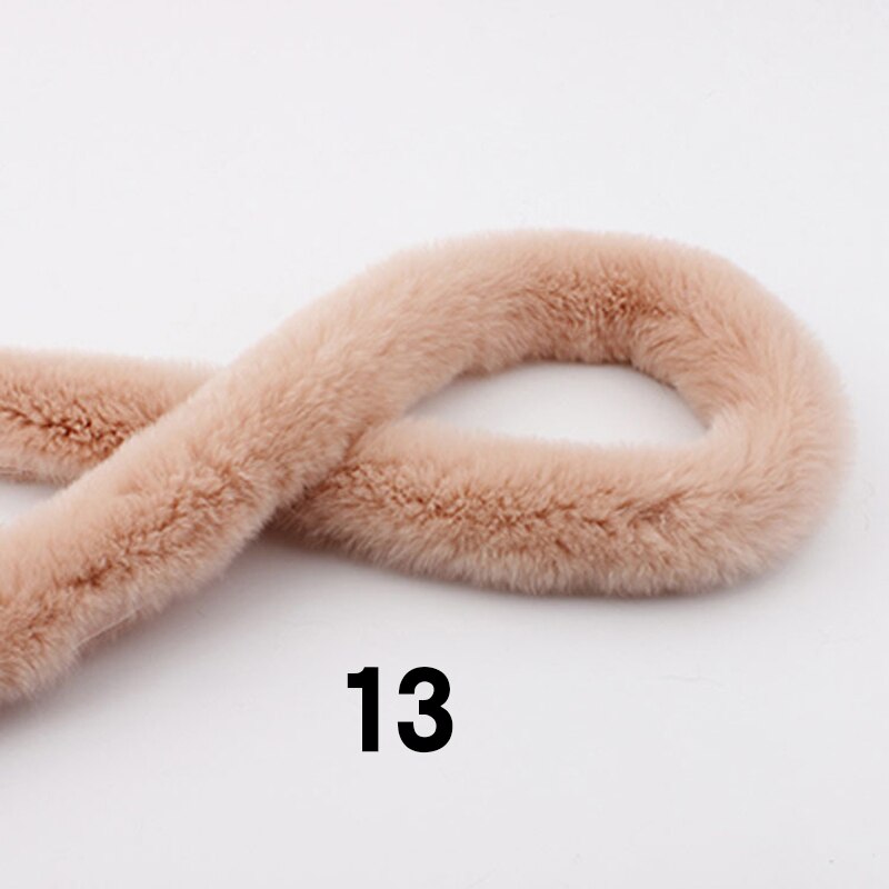 5M Verdikte Kunstmatige Konijnenbont Trim Kleding Accessoire Faux Fur Strips Voor Trui Jas Hood Hat Diy Pluizige Kledingstuk materialen: 13