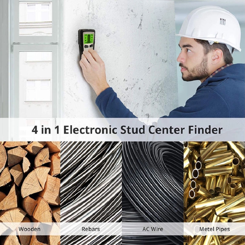 Easyover Metal Detector Digital Plasterboard Wall Metal Pipes Rebars Wood Cable Wire Scanner LCD Eoutil Stud Finder AC Indicator