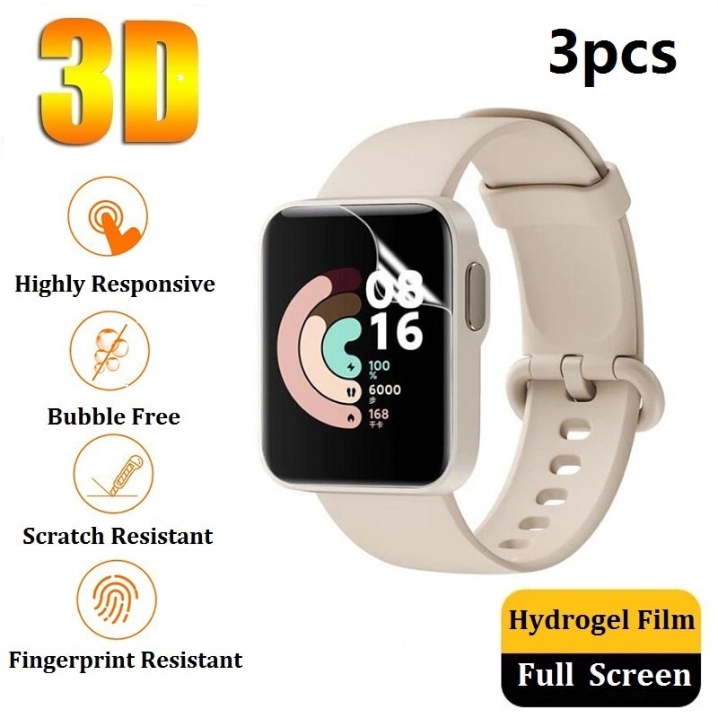 Hydrogel Beschermende Film Voor Xiaomi Mi Horloge Lite Screen Protector (Geen Glas) Voor Redmi Horloge Film Bescherming Folie