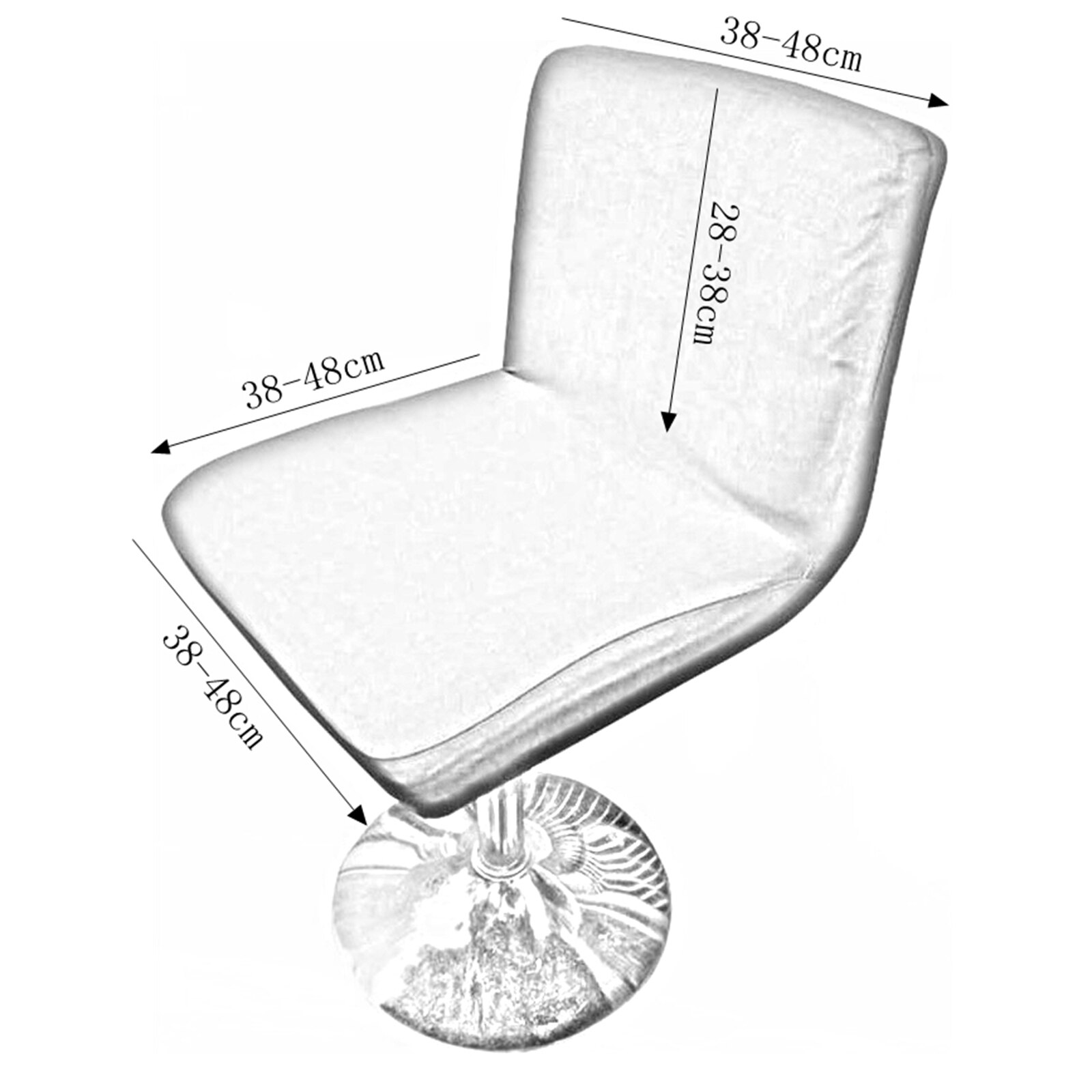 1x Bar Stool Chair Cover Low Back Resturant Hotel Dining Chair Slipcovers Chair Seat Protector