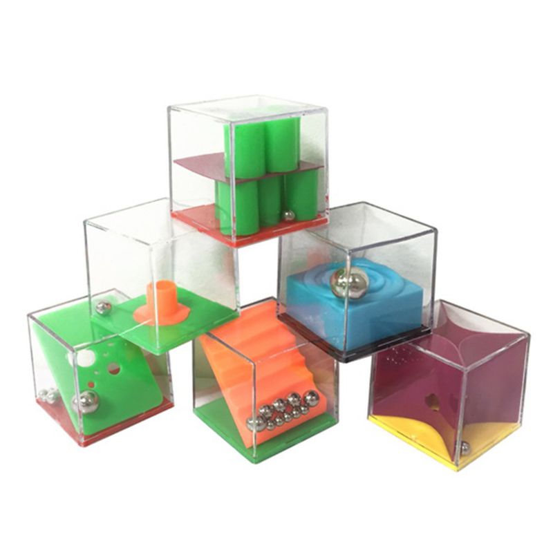24 Pcs Schwerkraft Balance Perle Set Dekompression Puzzle Spielzeug Mini Labyrinth Cube Spiel Gadgets