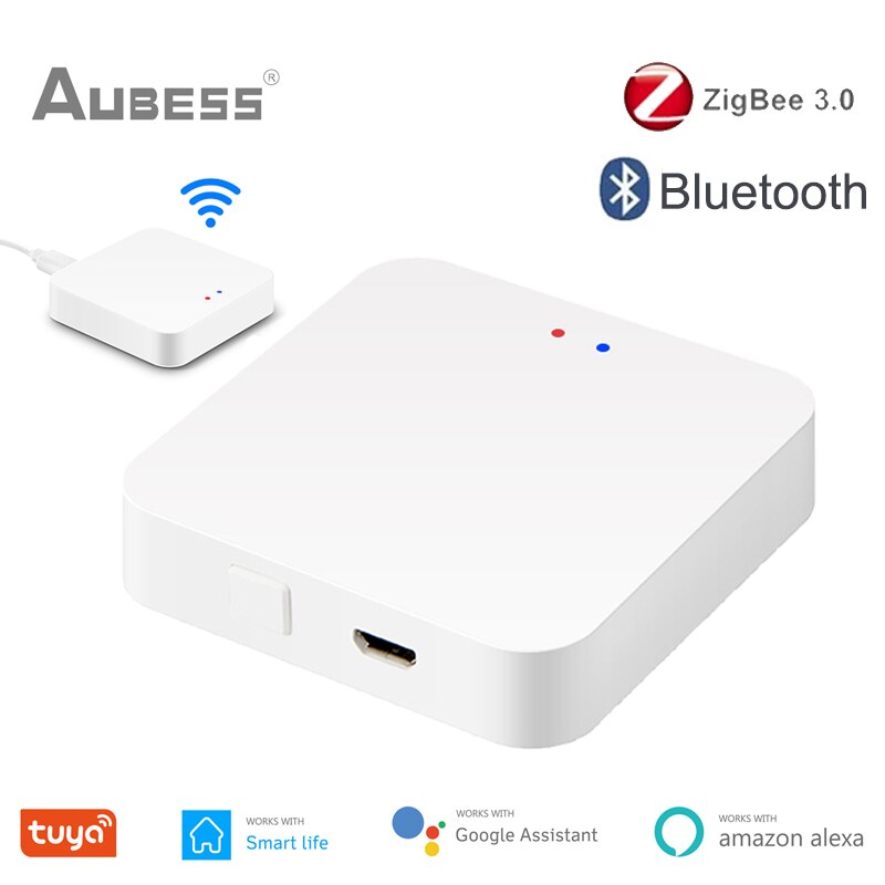 Tuya zigbee 3,0 gateway hub wireless smart home bridge smart living app zigbee + bluetooth protocol works with alexa google home