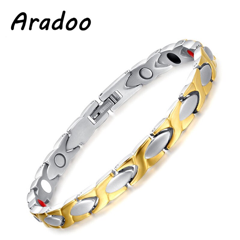 Aradoo Voor Armband Magnetische Armband Roestvrij Stalen Armband Korea Mannen Armband Metalen Armband Sluiting Armband Cadeau