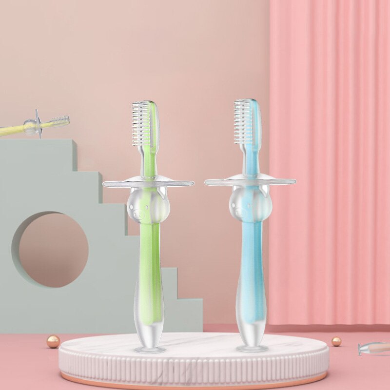 1pc børn blød silikone træning tandbørste nyfødte børn tandpleje tandbørste værktøj baby kid tandbørste babyartikler
