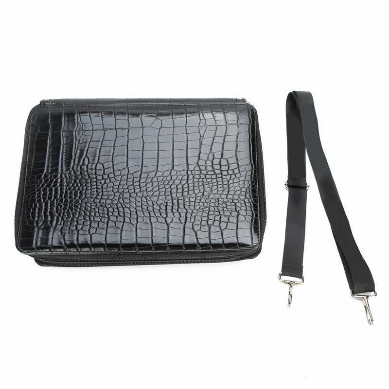 252 Gaten Gekleurde Etui Grote Capaciteit Art Schilderen Pen Draagbare Pu Pencilhold Pouch Kit: Black