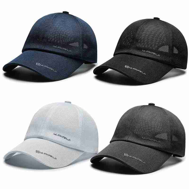 Hoed heren lente en zomer schaduw zonnebrandcrème mesh baseball pet middelbare leeftijd en ouderen buitensport ademende pet