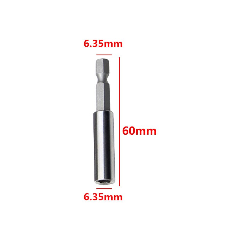 Inner hexagon batten head extension rod Extension Bit Set 1/4" Hex Rod Long Handle Shank Magnetic Screwdriver Bit Hand Tools: 60mm