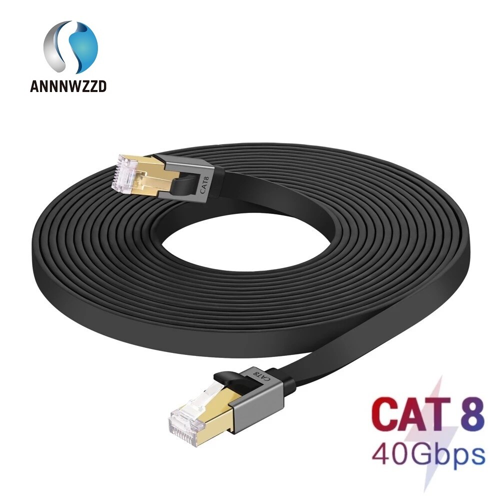 Cat8 Ethernet Cable 40Gbps 2000MHz Network Cable Lan RJ45 Patch Cord for Laptops PS 4 Router RJ45 Ethernet Cable