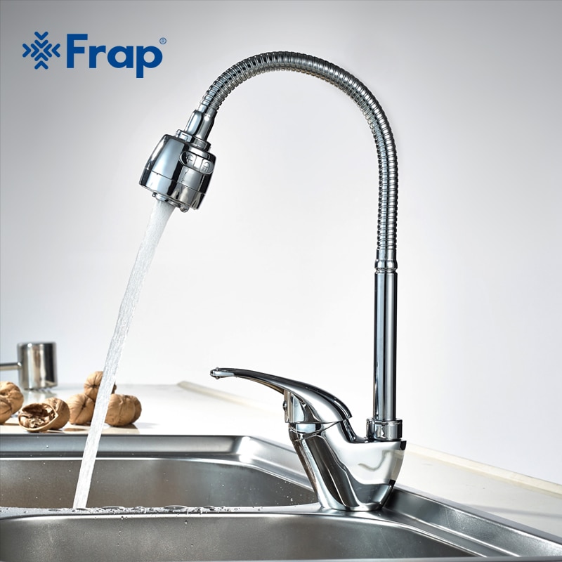 XJTNLB Keukenkraan Wandmontage Muur Keukenkranen met Spray Enkele Handvat Keukenkranen Mixer Dual Mode Keukenkraan Tap, Chroom, 25 cm