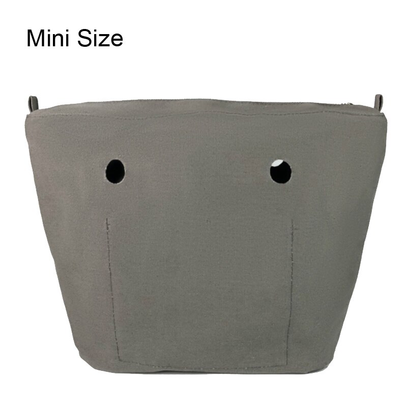 Mini Size Solid waterproof Insert Lining inserts for O bag Obag Mini Pocket women handbag accessories: Deep Grey Mini